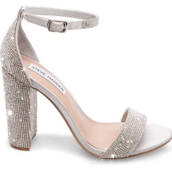 New W/Flaws Steve Madden Carrson R Crystal Rhinestone  Heels size 11 - Picture 1 of 13